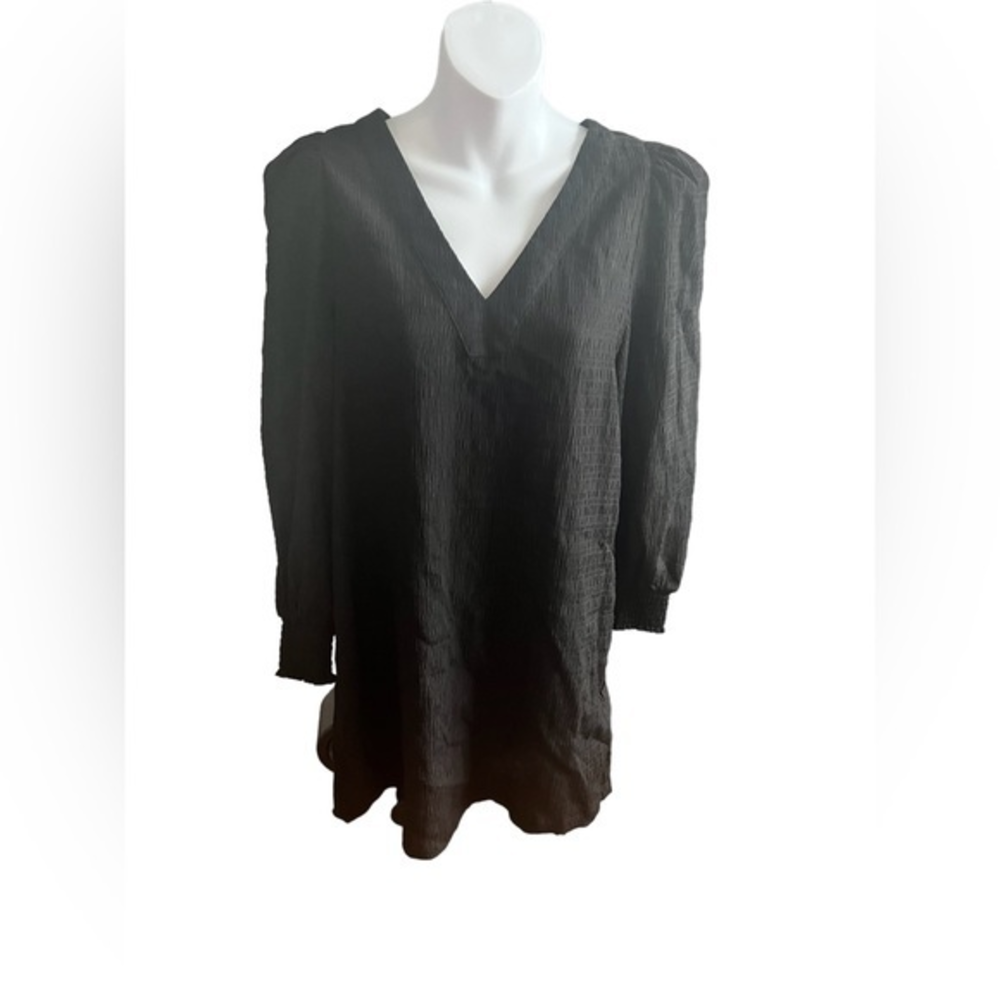 BB Dakota Steve Madden NWT Black Ruston Textured Long Sleeve Shift mini Dress S